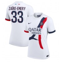 Paris Saint-Germain Warren Zaire-Emery #33 Vonkajší Ženy futbalový dres 2024-25 Krátky Rukáv